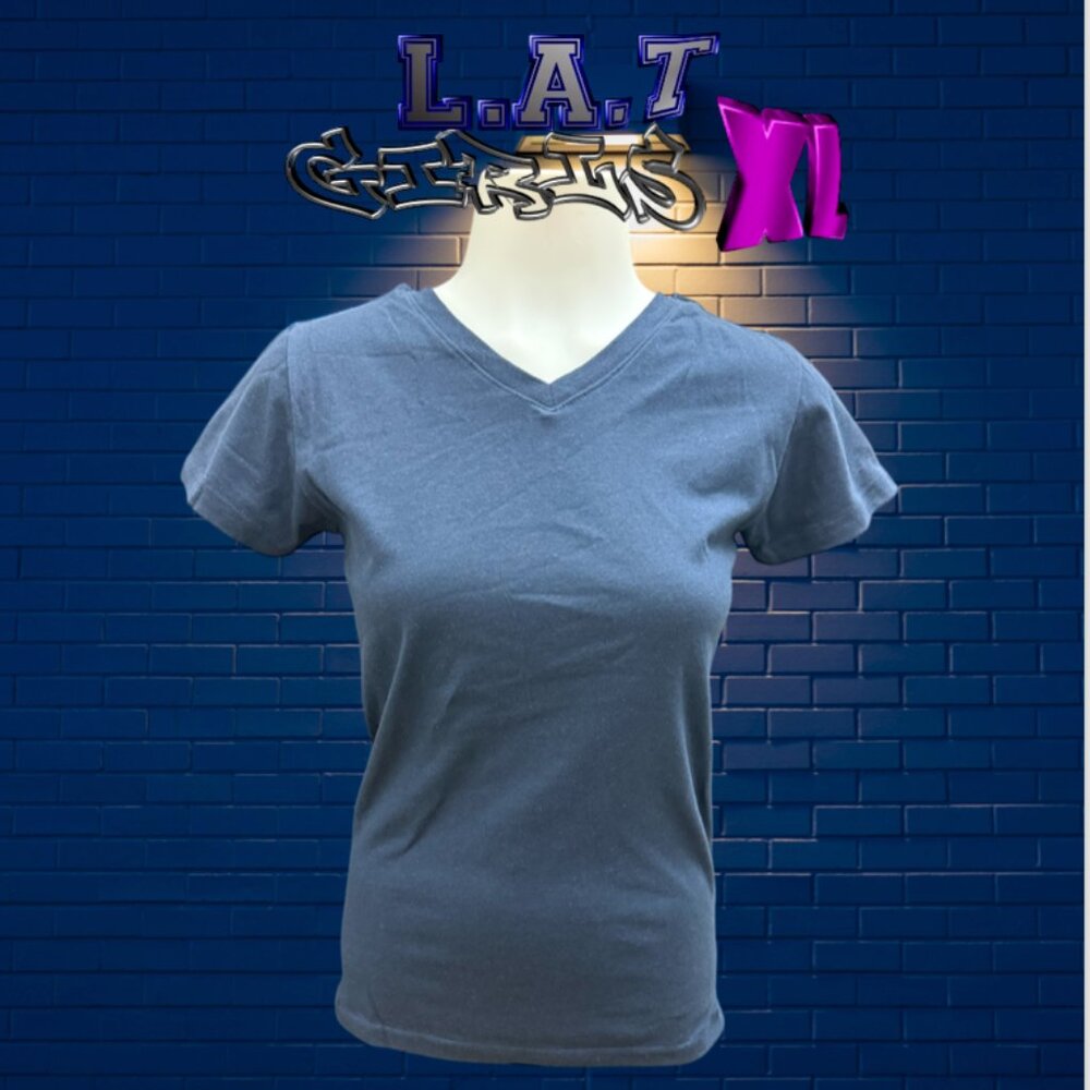 5 LAT Apparel T-Shirt womens size XL Blue Short Sleeve NwoT